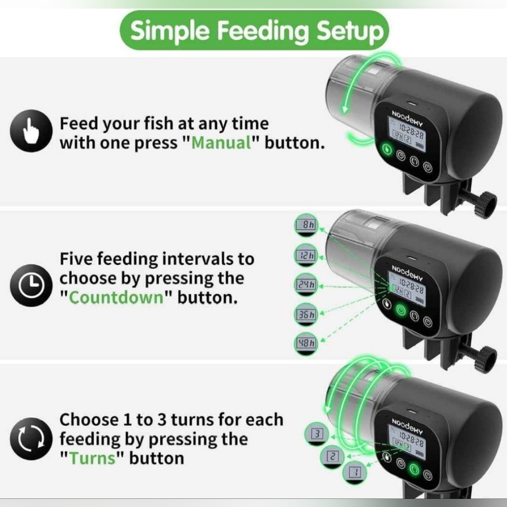 Rechargeable Automatic Fish Feeder - Picture 2 of 4